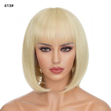 Load image into Gallery viewer, Women's Short Straight Hair Soft Wig Cover Fluffy Full Top Wig Cover Fashion Gradient Fashion Cosplay False Hair Wigs
