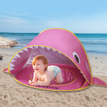 Load image into Gallery viewer, Kids Beach UV Protection Tent Portable Shark Baby Sun Shelter Infant Outdoor Pop Up Tents Toy Summer Kid Swimming Play House