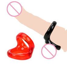 Load image into Gallery viewer, Silicone Lock Penis Ring Reusable Delay Ejaculation Erection Sex Toys for Couple Cock Ring for Men Erotic Toys