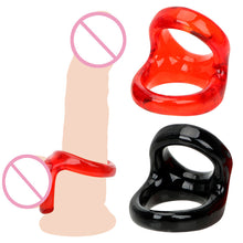 Load image into Gallery viewer, Silicone Lock Penis Ring Reusable Delay Ejaculation Erection Sex Toys for Couple Cock Ring for Men Erotic Toys