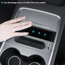 Load image into Gallery viewer, Car Center Console Armrest Storage Box Card Key Charging Cable Organizer Stowing Tidying Glove Box For Tesla Model Y 3
