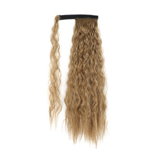 Load image into Gallery viewer, Paste Button Corn Perm Fluffy Long Curly Hair High Temperature Silk Strap Style Wig Ponytail Hair Extension for Women