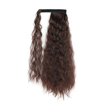 Load image into Gallery viewer, Paste Button Corn Perm Fluffy Long Curly Hair High Temperature Silk Strap Style Wig Ponytail Hair Extension for Women