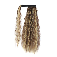 Load image into Gallery viewer, Paste Button Corn Perm Fluffy Long Curly Hair High Temperature Silk Strap Style Wig Ponytail Hair Extension for Women