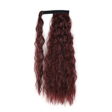 Load image into Gallery viewer, Paste Button Corn Perm Fluffy Long Curly Hair High Temperature Silk Strap Style Wig Ponytail Hair Extension for Women