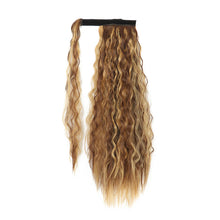 Load image into Gallery viewer, Paste Button Corn Perm Fluffy Long Curly Hair High Temperature Silk Strap Style Wig Ponytail Hair Extension for Women