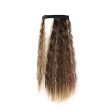 Load image into Gallery viewer, Paste Button Corn Perm Fluffy Long Curly Hair High Temperature Silk Strap Style Wig Ponytail Hair Extension for Women