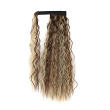 Load image into Gallery viewer, Paste Button Corn Perm Fluffy Long Curly Hair High Temperature Silk Strap Style Wig Ponytail Hair Extension for Women