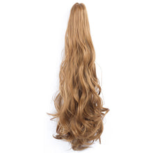 Load image into Gallery viewer, Clasp Style Ponytail Large Wave Long Curly Wig High Temperature Silk Curly Hair Ponytail Invisible Natural Hair Extension