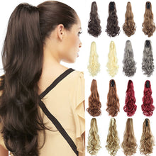 Load image into Gallery viewer, Clasp Style Ponytail Large Wave Long Curly Wig High Temperature Silk Curly Hair Ponytail Invisible Natural Hair Extension