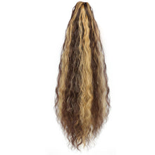 Load image into Gallery viewer, Clasp Style Ponytail Small Roll Corn Perm Long Curly Wig High Temperature Silk Invisible Natural Hair Extension