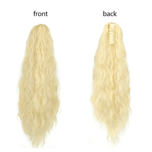 Load image into Gallery viewer, Clasp Style Ponytail Small Roll Corn Perm Long Curly Wig High Temperature Silk Invisible Natural Hair Extension