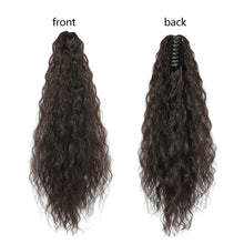 Load image into Gallery viewer, Clasp Style Ponytail Small Roll Corn Perm Long Curly Wig High Temperature Silk Invisible Natural Hair Extension