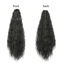 Load image into Gallery viewer, Clasp Style Ponytail Small Roll Corn Perm Long Curly Wig High Temperature Silk Invisible Natural Hair Extension