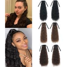 Load image into Gallery viewer, Natural Traceless Strap Style Corn Perm Ponytail Curly Wig High Temperature Silk Ponytail Hair Extension Hairpiece
