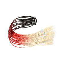Load image into Gallery viewer, Colored Long Braid Wig Gradient Ponytail Elastic Hair Rope High Temperature Silk Triple Braid Wig Hair Accessories