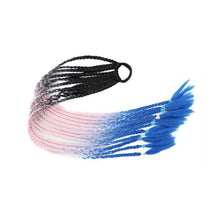 Load image into Gallery viewer, Colored Long Braid Wig Gradient Ponytail Elastic Hair Rope High Temperature Silk Triple Braid Wig Hair Accessories