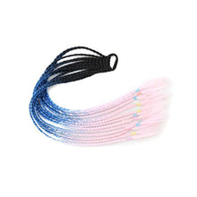 Load image into Gallery viewer, Colored Long Braid Wig Gradient Ponytail Elastic Hair Rope High Temperature Silk Triple Braid Wig Hair Accessories
