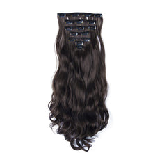 Load image into Gallery viewer, 7pcs/set Clip Wig High Temperature Silk Wig Piece Synthetic Long Curly Hair Wig Natural Fluffy Hair Extension