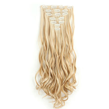 Load image into Gallery viewer, 7pcs/set Clip Wig High Temperature Silk Wig Piece Synthetic Long Curly Hair Wig Natural Fluffy Hair Extension