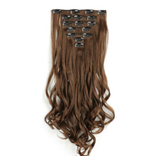 Load image into Gallery viewer, 7pcs/set Clip Wig High Temperature Silk Wig Piece Synthetic Long Curly Hair Wig Natural Fluffy Hair Extension