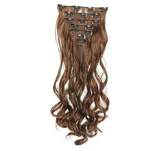 Load image into Gallery viewer, 7pcs/set Clip Wig High Temperature Silk Wig Piece Synthetic Long Curly Hair Wig Natural Fluffy Hair Extension