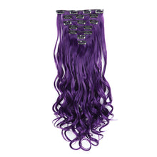 Load image into Gallery viewer, 7pcs/set Clip Wig High Temperature Silk Wig Piece Synthetic Long Curly Hair Wig Natural Fluffy Hair Extension