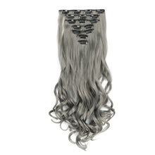 Load image into Gallery viewer, 7pcs/set Clip Wig High Temperature Silk Wig Piece Synthetic Long Curly Hair Wig Natural Fluffy Hair Extension