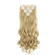 Load image into Gallery viewer, 7pcs/set Clip Wig High Temperature Silk Wig Piece Synthetic Long Curly Hair Wig Natural Fluffy Hair Extension