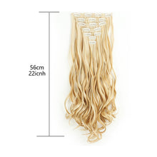 Load image into Gallery viewer, 7pcs/set Clip Wig High Temperature Silk Wig Piece Synthetic Long Curly Hair Wig Natural Fluffy Hair Extension
