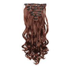 Load image into Gallery viewer, 7pcs/set Clip Wig High Temperature Silk Wig Piece Synthetic Long Curly Hair Wig Natural Fluffy Hair Extension