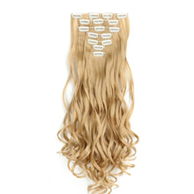 Load image into Gallery viewer, 7pcs/set Clip Wig High Temperature Silk Wig Piece Synthetic Long Curly Hair Wig Natural Fluffy Hair Extension