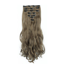Load image into Gallery viewer, 7pcs/set Clip Wig High Temperature Silk Wig Piece Synthetic Long Curly Hair Wig Natural Fluffy Hair Extension