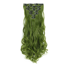 Load image into Gallery viewer, 7pcs/set Clip Wig High Temperature Silk Wig Piece Synthetic Long Curly Hair Wig Natural Fluffy Hair Extension