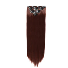 Load image into Gallery viewer, 7pcs/set Clip Wig High Temperature Silk Wig Piece Synthetic Long Straight Hair Wig Natural Traceless Hair Accessories