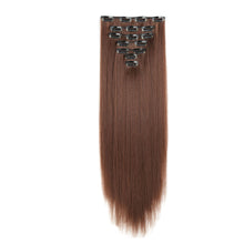 Load image into Gallery viewer, 7pcs/set Clip Wig High Temperature Silk Wig Piece Synthetic Long Straight Hair Wig Natural Traceless Hair Accessories