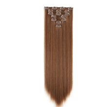Load image into Gallery viewer, 7pcs/set Clip Wig High Temperature Silk Wig Piece Synthetic Long Straight Hair Wig Natural Traceless Hair Accessories