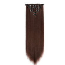 Load image into Gallery viewer, 7pcs/set Clip Wig High Temperature Silk Wig Piece Synthetic Long Straight Hair Wig Natural Traceless Hair Accessories