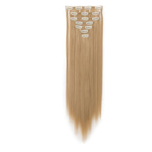 Load image into Gallery viewer, 7pcs/set Clip Wig High Temperature Silk Wig Piece Synthetic Long Straight Hair Wig Natural Traceless Hair Accessories