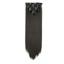 Load image into Gallery viewer, 7pcs/set Clip Wig High Temperature Silk Wig Piece Synthetic Long Straight Hair Wig Natural Traceless Hair Accessories