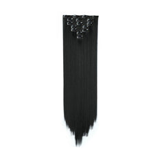 Load image into Gallery viewer, 7pcs/set Clip Wig High Temperature Silk Wig Piece Synthetic Long Straight Hair Wig Natural Traceless Hair Accessories