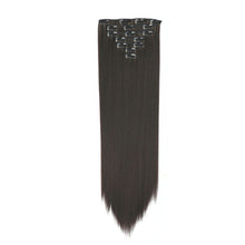 Load image into Gallery viewer, 7pcs/set Clip Wig High Temperature Silk Wig Piece Synthetic Long Straight Hair Wig Natural Traceless Hair Accessories