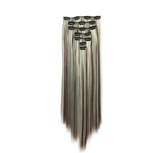 Load image into Gallery viewer, 7pcs/set Clip Wig High Temperature Silk Wig Piece Synthetic Long Straight Hair Wig Natural Traceless Hair Accessories