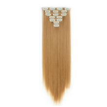 Load image into Gallery viewer, 7pcs/set Clip Wig High Temperature Silk Wig Piece Synthetic Long Straight Hair Wig Natural Traceless Hair Accessories