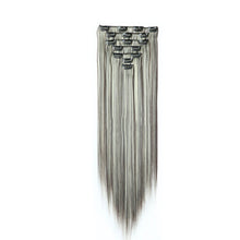 Load image into Gallery viewer, 7pcs/set Clip Wig High Temperature Silk Wig Piece Synthetic Long Straight Hair Wig Natural Traceless Hair Accessories