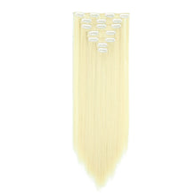 Load image into Gallery viewer, 7pcs/set Clip Wig High Temperature Silk Wig Piece Synthetic Long Straight Hair Wig Natural Traceless Hair Accessories