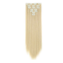 Load image into Gallery viewer, 7pcs/set Clip Wig High Temperature Silk Wig Piece Synthetic Long Straight Hair Wig Natural Traceless Hair Accessories