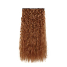Load image into Gallery viewer, One Piece 5-clip Synthetic Wave Wig 22 Inches Fluffy Natural Wool Curly Long Curly Wig Piece Hair Extension