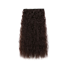 Load image into Gallery viewer, One Piece 5-clip Synthetic Wave Wig 22 Inches Fluffy Natural Wool Curly Long Curly Wig Piece Hair Extension