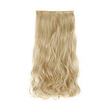 Load image into Gallery viewer, One Piece 5-clip Synthetic Wig 22 Inches Natural Water Ripple Long Curly Wig Piece Increase Hair Volume Colored Hair Extension